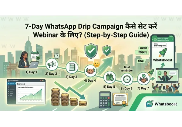 Com crear una campanya de drip de WhatsApp de 7 dies per a webinars: guia pas a pas
