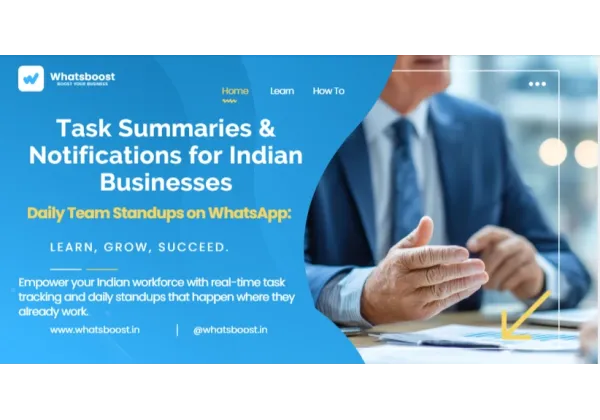 Reunions diàries reimaginades: Resum de tasques i notificacions a WhatsApp per a empreses indíanes