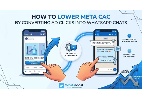 Com reduir el CAC de Meta convertint clics de Facebook en xats de WhatsApp