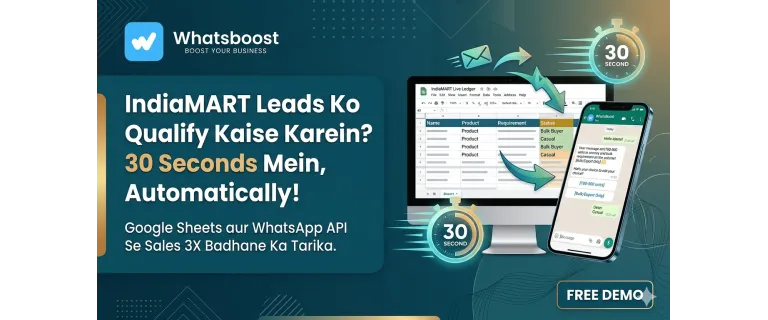 Qualifica les leads d'IndiaMART en 30 segons: Automatització de WhatsApp i Google Sheets per triplicar les vendes