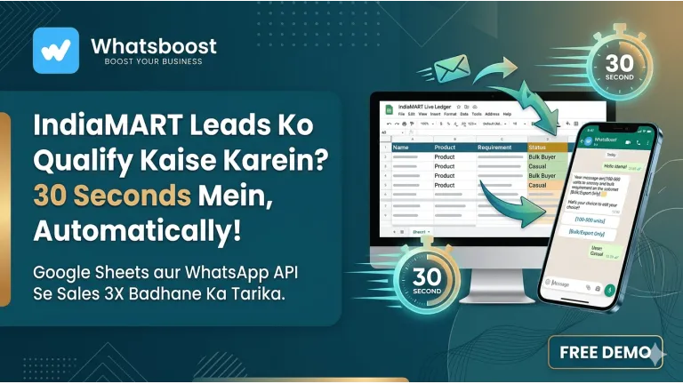 Qualifica les leads d'IndiaMART en 30 segons: Automatització de WhatsApp i Google Sheets per triplicar les vendes