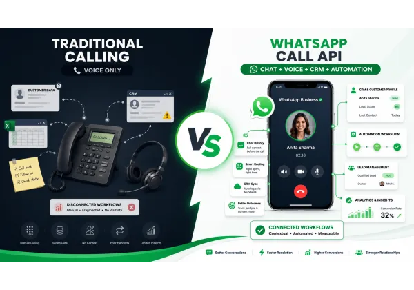 WhatsApp Call API vs systèmes d'appel traditionnels : que choisir pour votre entreprise ?