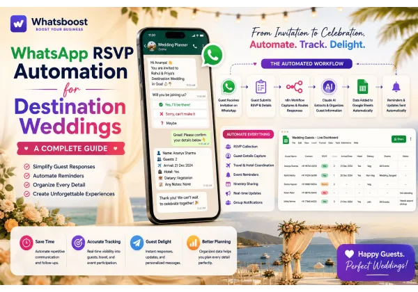 Automatisation des RSVP WhatsApp pour les mariages de destination en Catalogne