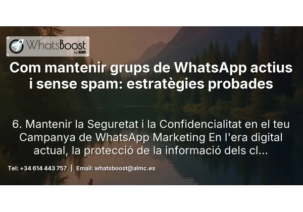 Com mantenir grups de WhatsApp actius i sense spam: estratègies probades
