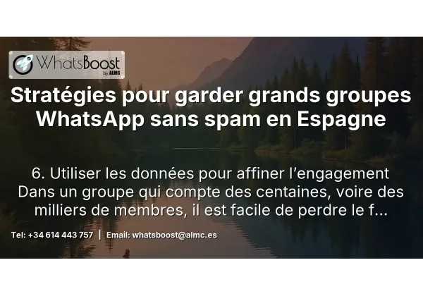Stratégies pour garder grands groupes WhatsApp sans spam en Espagne