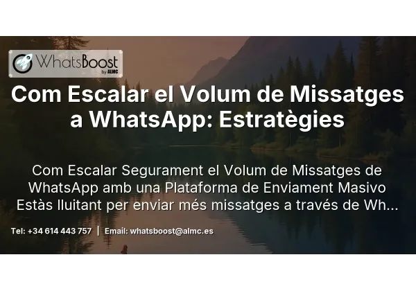 Com Escalar el Volum de Missatges a WhatsApp: Estratègies