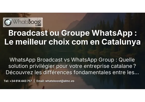 Broadcast ou Groupe WhatsApp : Le meilleur choix com en Catalunya