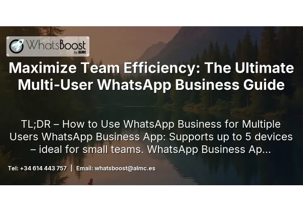 Maximize Team Efficiency: The Ultimate Multi‑User WhatsApp Business Guide