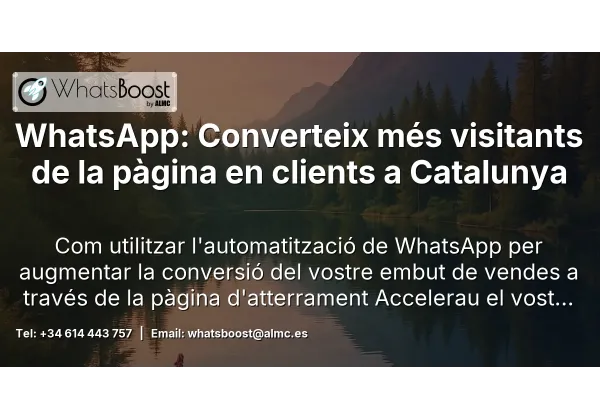 WhatsApp: Converteix més visitants de la pàgina en clients a Catalunya