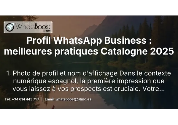 Profil WhatsApp Business : meilleures pratiques Catalogne 2025