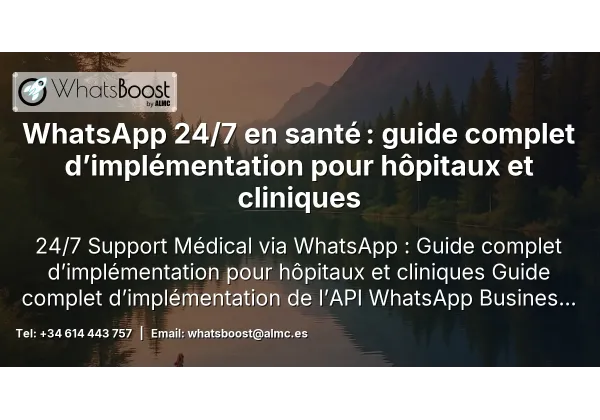 WhatsApp 24/7 en santé : guide complet d’implémentation pour hôpitaux et cliniques