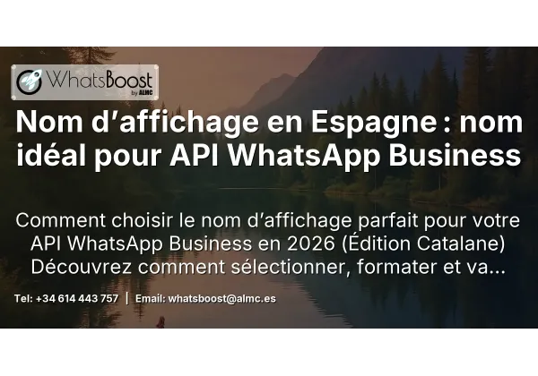 Nom d’affichage en Espagne : nom idéal pour API WhatsApp Business