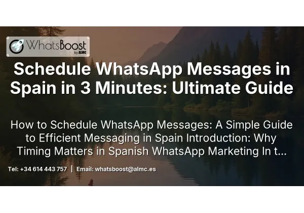Schedule WhatsApp Messages in Spain in 3 Minutes: Ultimate Guide
