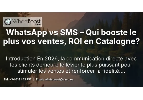 WhatsApp vs SMS – Qui booste le plus vos ventes, ROI en Catalogne?