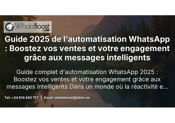 Guide 2025 de l’automatisation WhatsApp : Boostez vos ventes et votre engagement grâce aux messages intelligents