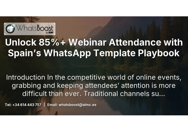 Unlock 85%+ Webinar Attendance with Spain’s WhatsApp Template Playbook