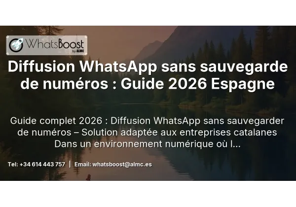 Diffusion WhatsApp sans sauvegarde de numéros : Guide 2026 Espagne