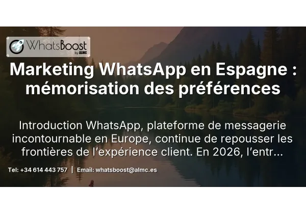 Marketing WhatsApp en Espagne : mémorisation des préférences