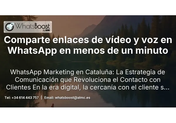Comparte enlaces de vídeo y voz en WhatsApp en menos de un minuto