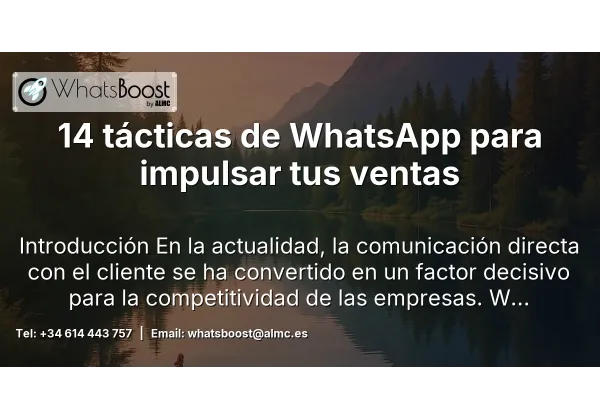 14 tácticas de WhatsApp para impulsar tus ventas