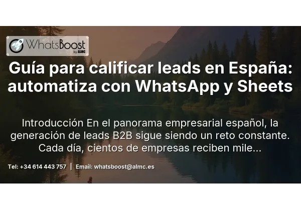 Guía para calificar leads en España: automatiza con WhatsApp y Sheets