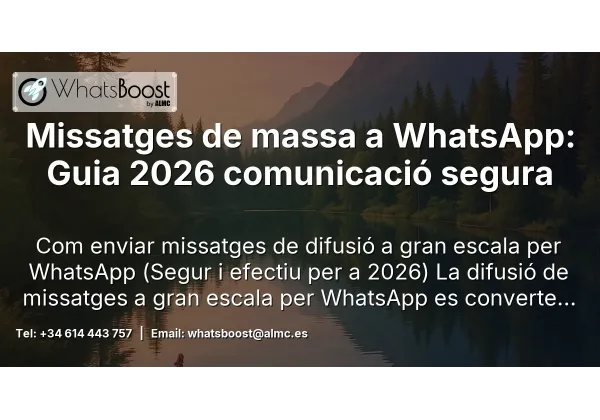 Missatges de massa a WhatsApp: Guia 2026 comunicació segura