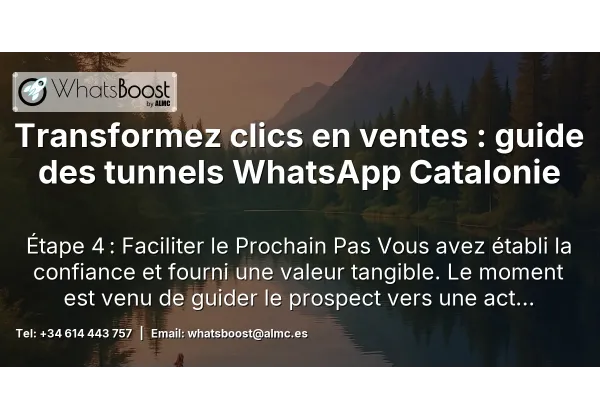 Transformez clics en ventes : guide des tunnels WhatsApp Catalonie