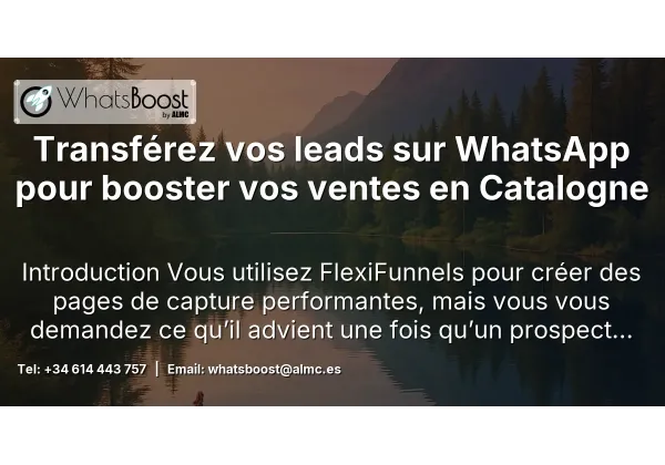 Transférez vos leads sur WhatsApp pour booster vos ventes en Catalogne