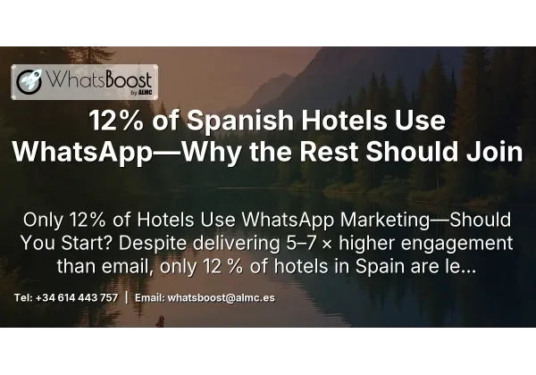 12% of Spanish Hotels Use WhatsApp—Why the Rest Should Join