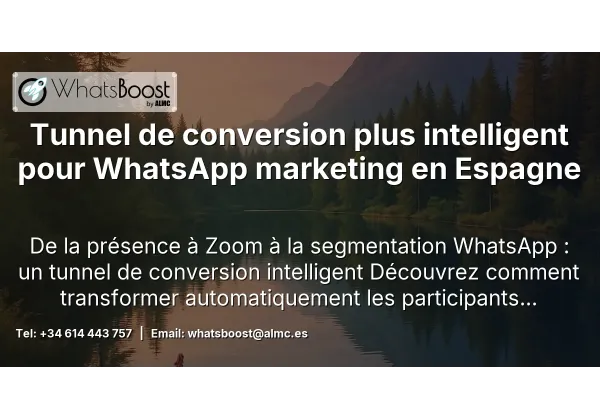Tunnel de conversion plus intelligent pour WhatsApp marketing en Espagne