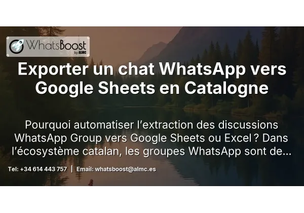 Exporter un chat WhatsApp vers Google Sheets en Catalogne