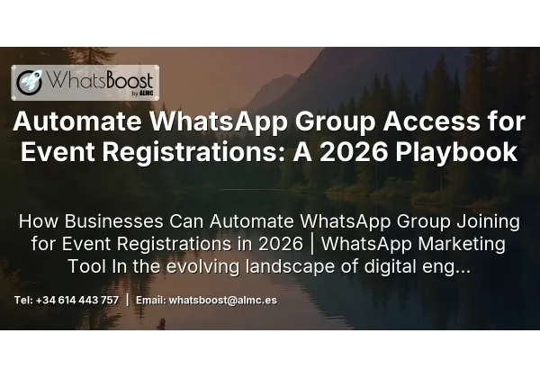 Automate WhatsApp Group Access for Event Registrations: A 2026 Playbook