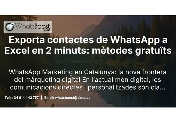 Exporta contactes de WhatsApp a Excel en 2 minuts: mètodes gratuïts