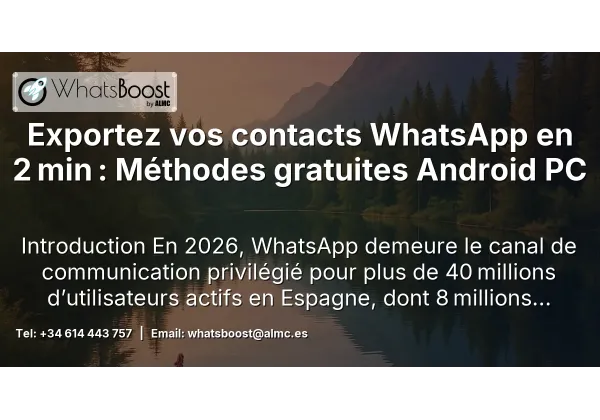 Exportez vos contacts WhatsApp en 2 min : Méthodes gratuites Android PC