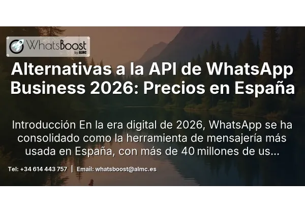 Alternativas a la API de WhatsApp Business 2026: Precios en España