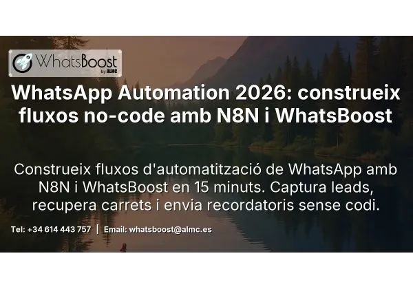 WhatsApp Automation 2026: construeix fluxos no-code amb N8N i WhatsBoost