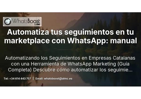Automatiza tus seguimientos en tu marketplace con WhatsApp: manual