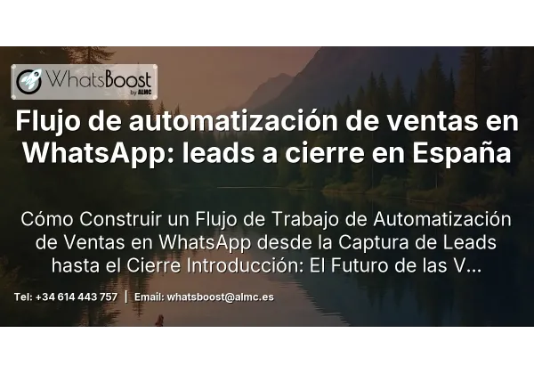 Flujo de automatización de ventas en WhatsApp: leads a cierre en España