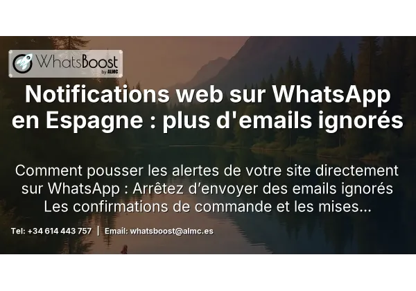 Notifications web sur WhatsApp en Espagne : plus d'emails ignorés