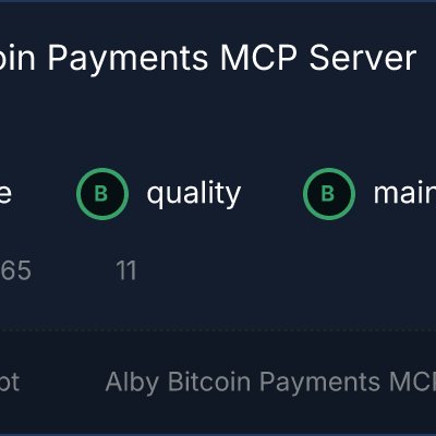 MCP Server Alby MCP Server - Cloud Service