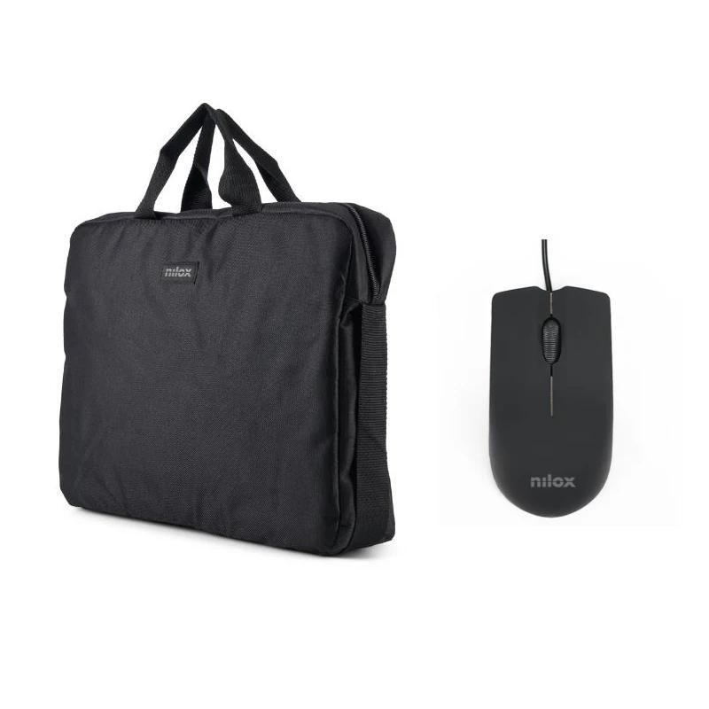 Pack Sacoche Nilox NXBM001 15,6" Noir + Souris USB