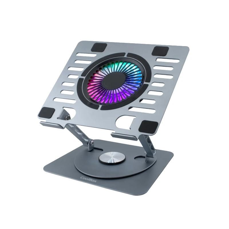 Base refroidissante CoolBox COOLAIR 1 ventilateur RGB pour portables jusqu'à 17"