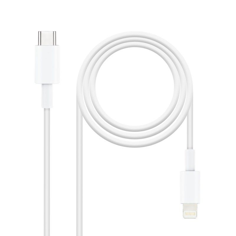 Cable Lightning a USB-C Nanocable 10.10.0602 2 m blanc
