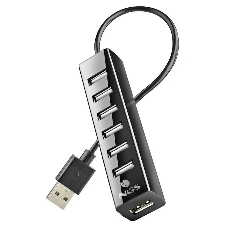 Hub USB 2.0 NGS IHUB7TINY 7 ports amb adaptador de corrent
