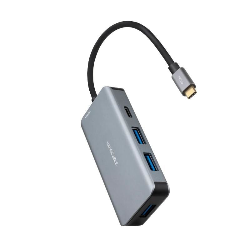 Hub USB-C Nanocable 10.16.1005 5 puertos + PD 15 cm