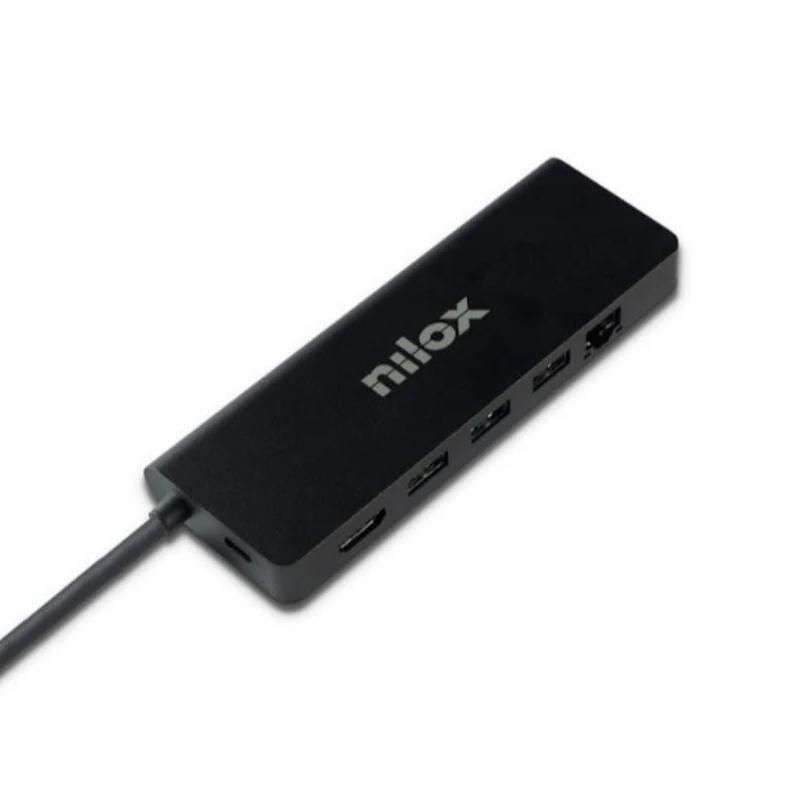 Station d'accueil Nilox NXDSUSBC08 USB-C 8 en 1 aluminium