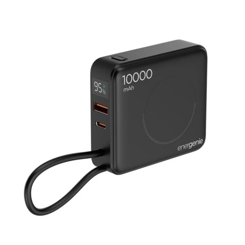 Gembird PB10-WPC15-LCD-01 wireless power bank 10000 mAh black