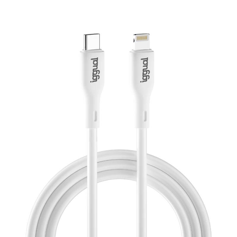 iggual USB-C to Lightning Cable 1 m White 3A