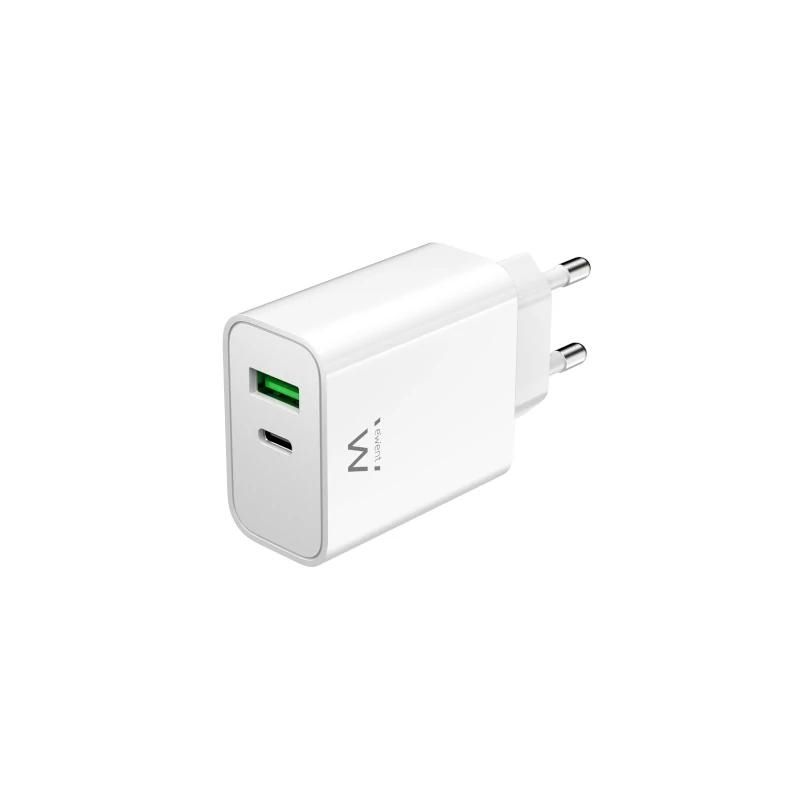 Carregador ràpid Ewent EW1325 USB-C PD 30W + USB-A QC3.0