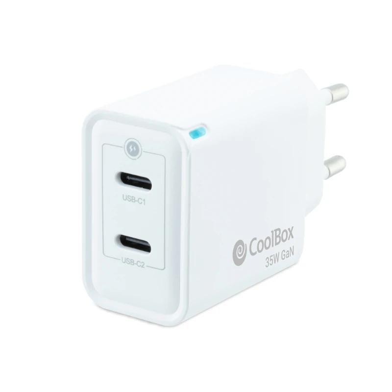 Chargeur mural CoolBox COO-CUP-35CC GaN 35W 2x USB-C